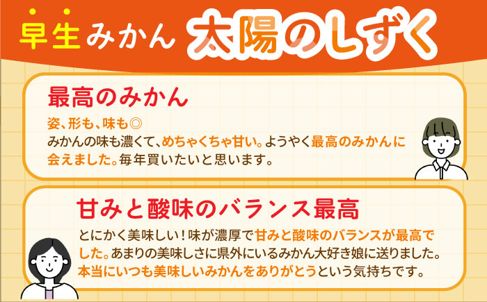 【先行予約】みかん食べくらべ定期（太陽のしずく・今村温州みかん）【夢の甘熟みかん タッチ】フルーツ 佐賀みかん 温州みかん [HCE003]