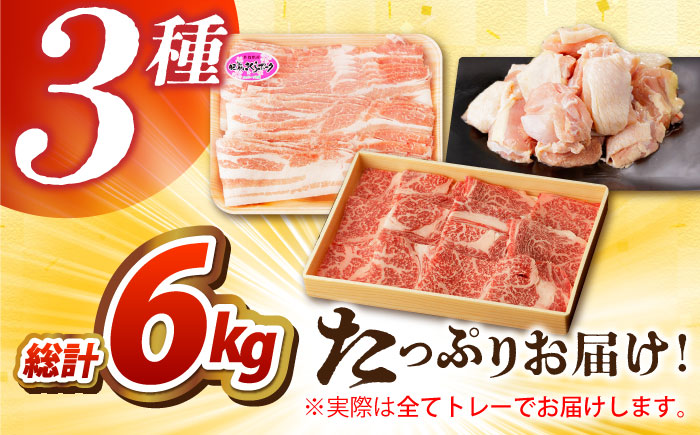 【全6回定期便】佐賀のお肉 焼肉 セット（牛肉・豚肉・鶏肉）【吉祥】 [HCW019]
