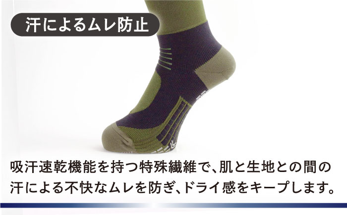 【25-27cm】【3色セット】Runtage 着圧ゴルフソックス アスリートラウンドPRO 先丸タイプ【イイダ靴下株式会社】 [HBB020]靴下 ソックス