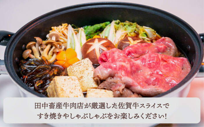 【2度の農林水産大臣賞】佐賀牛 スライス 500g（肩ロース・リブロース 各250g）【田中畜産牛肉店】 [HBH084]