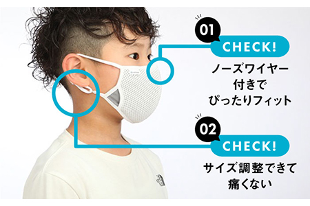 【Sサイズ】暑い夏を快適に！ライトメッシュUVマスク 3枚セット【有限会社ジーンスレッド】 [HCT014]