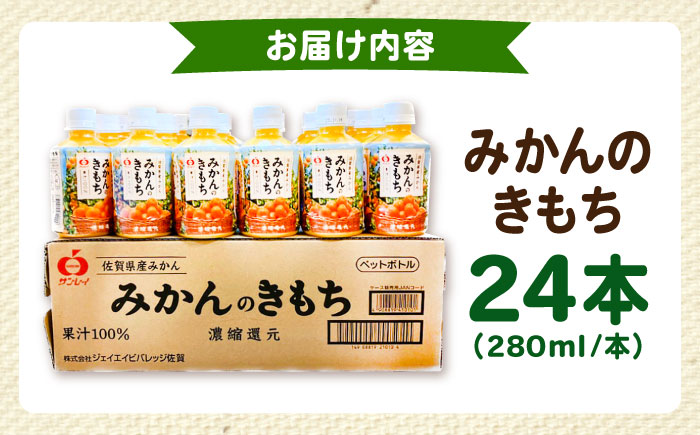 みかんのきもち 1箱（280ml×24本）【JAさが 杵島支所】 [HAM001] みかん