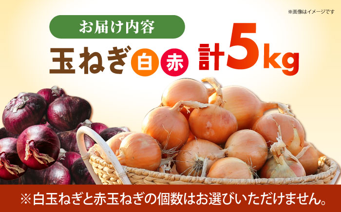 【先行予約】 玉ねぎ（白・赤）セット 計5kg 【吉祥】 [HDG002]