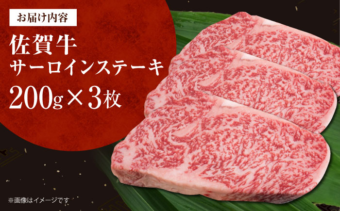 佐賀牛サーロインステーキ 計600g（200g×3枚） [HDH007]