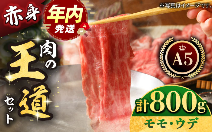 【12/20入金まで年内発送】佐賀牛（モモ・ウデ） 肉の王道セット（各400g）【肉の三栄】 [HAA016] 牛肉
