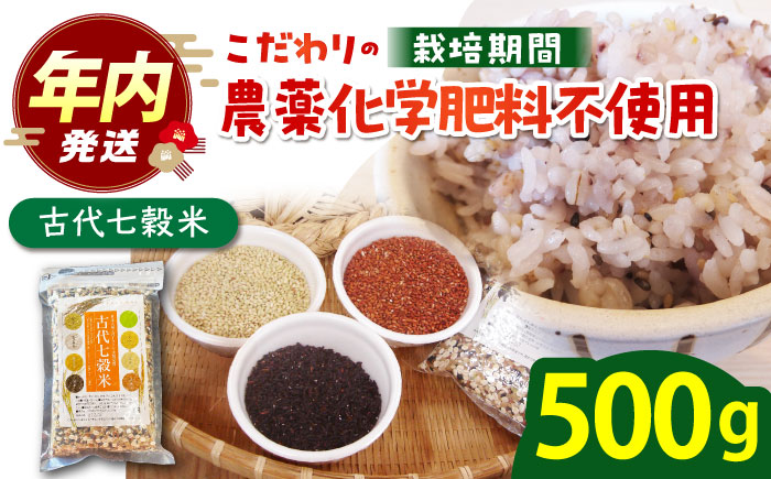 【12/23入金まで年内発送】古代七穀米（500g）【だいちの家】 [HAG002]雑穀