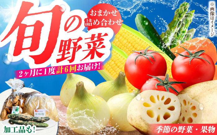 【全6回定期便】【隔月発送】新鮮野菜・加工品 おまかせ詰め合わせ【だいちの家】 [HAG017]
