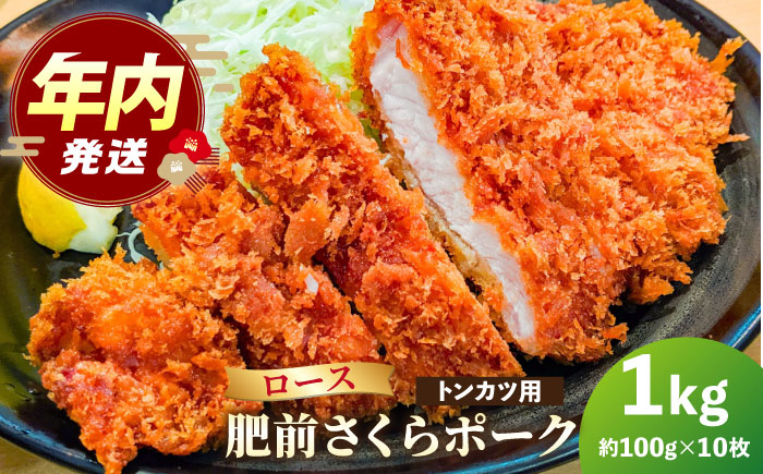 【12/15入金まで年内発送】肥前さくらポーク とんかつ用 10枚入り【JAさが 杵島支所】 豚肉 ロース とんかつ [HAM047]