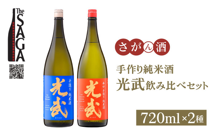 手造り純米酒 光武 飲み比べセット（720ml×2本）【白木酒店】 [HAQ025]日本酒