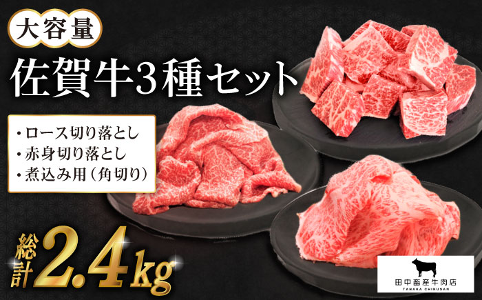 たっぷり 佐賀牛 普段使いセット【田中畜産牛肉店】  [HBH032] 切り落とし