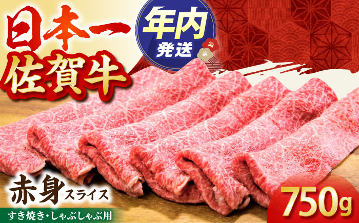 【12/15入金まで年内発送】【2度の農林水産大臣賞】佐賀牛 赤身スライス 750g【田中畜産牛肉店】 [HBH058]