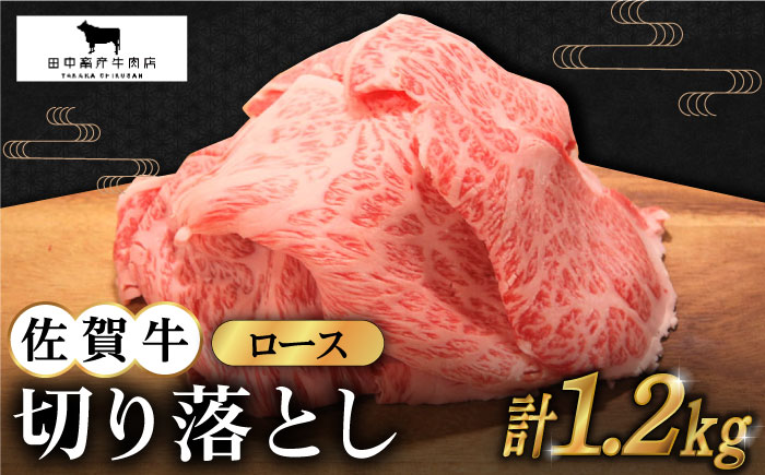 【2度の農林水産大臣賞】佐賀牛 ロース 切り落とし 1.2kg（300g×4パック）【田中畜産牛肉店】 [HBH065]