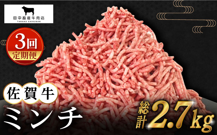 【全3回定期便】佐賀牛 ミンチ 900g（300g×3パック）【田中畜産牛肉店】 [HBH103] 牛肉