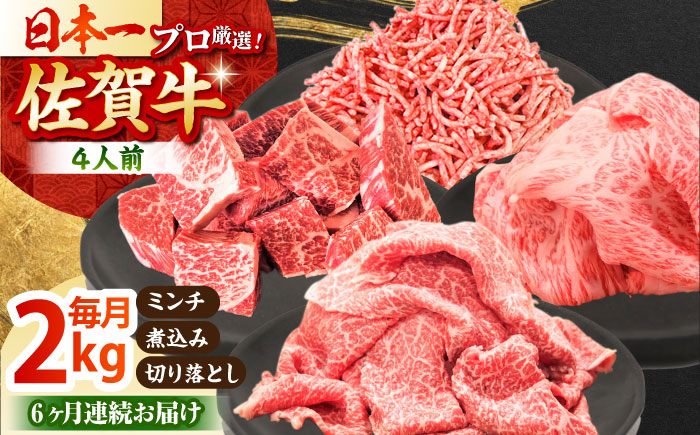 【全6回定期便】4人家族向け 佐賀牛 普段使いセットB【田中畜産牛肉店】 [HBH116] 牛肉