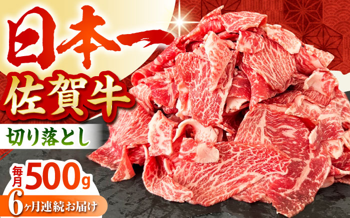 【全6回定期便】佐賀牛 切り落とし 500g【田中畜産牛肉店】 [HBH131]