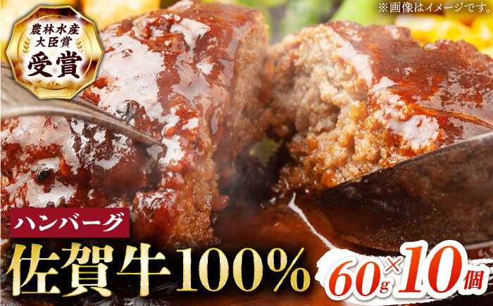 【農林水産大臣賞】佐賀牛 ハンバーグ 60g×10個 【田中畜産牛肉店】黒毛和牛 牛肉 [HBH145]