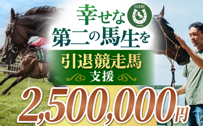 引退競走馬支援 2,500,000円 【CLUB RIO】 支援 動物支援 [HBY011]