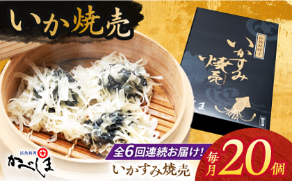 【全6回定期便】かべしまのいか焼売 いかすみ焼売 20個入り　【呼子かべしま直売所】  [HCL043]