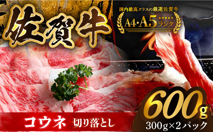 【アレンジ満載！どんな食べ方でも光る味わい】佐賀牛 コウネちゃん 600g（切り落とし）【がばいフーズ】 [HCS004]