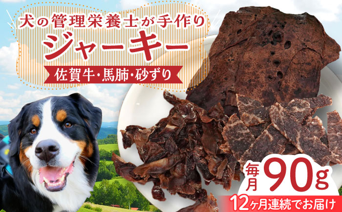 【管理栄養士お手製】＜全12回定期便＞ジャーキーセット（佐賀牛,馬肺,砂ずり）【がばいフーズ】 [HCS010] 牛肉