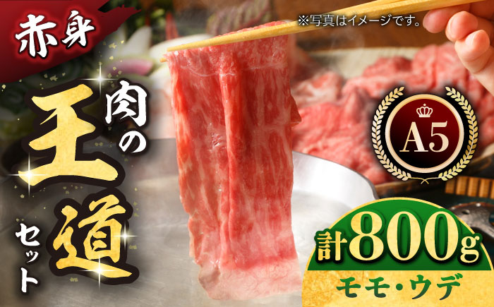 [最高級 A5ランク]佐賀牛(モモ・ウデ) 肉の王道セット(各400g)[肉の三栄] 