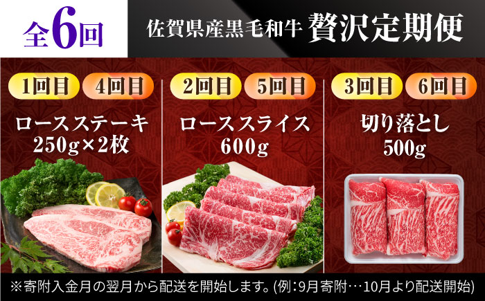 【肉のプロが厳選！】【6回定期便】佐賀県産和牛 贅沢 定期便【株式会社いろは精肉店】佐賀産和牛 牛肉 [IAG069]