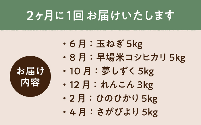 【令和8年6月以降発送】【全6回定期便】 農家直送！ 特産物 詰合せ 山口さんちの贈り物【y'scompany】お米 [IAS018]
