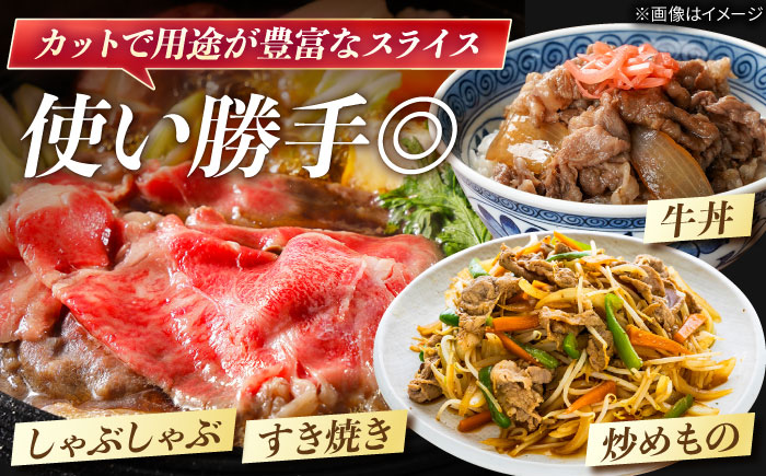 佐賀牛　赤身スライス　1kg(500g×2)　【川崎畜産】 [IAX072]