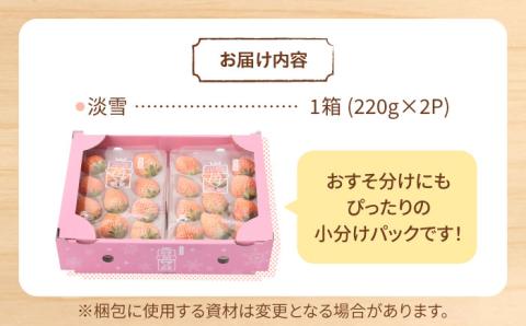 【先行予約】【農家直送】ほんのりピンク白いちご希少な「淡雪」220g×2パック 【岸川農園】 イチゴ [IAP005]