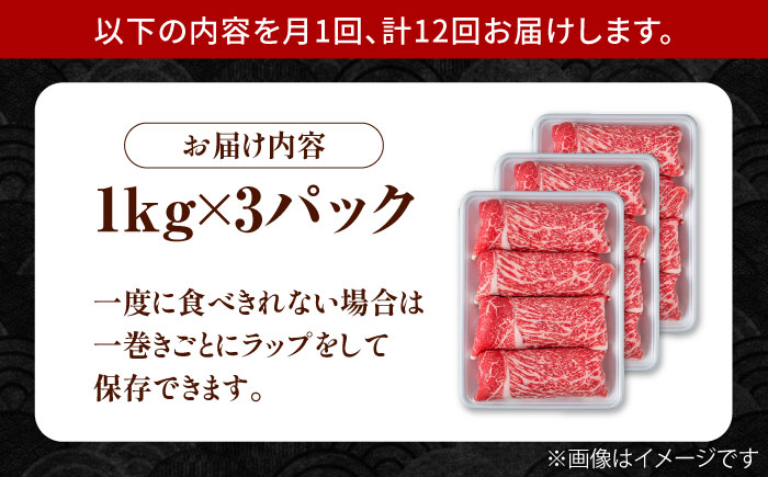 【圧倒的リピート率！】【12回定期便】佐賀県産 黒毛和牛 贅沢 切り落とし 3kg【株式会社いろは精肉店】佐賀産和牛 牛肉 すき焼き しゃぶしゃぶ [IAG187]