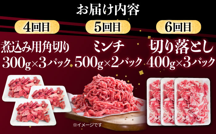 【6回定期便】肉ざんまい定期便 一人暮らし 少量 【川崎畜産】牛肉 [IAX049]
