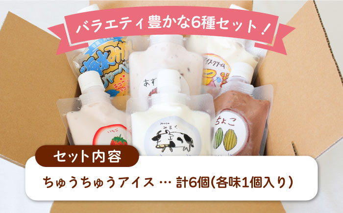 【小さいお子様にもおすすめ！】ちゅうちゅうアイス（チューブ入り）6種アソート セット【佐賀西部コロニー白石作業所】洋菓子 [ICL008]
