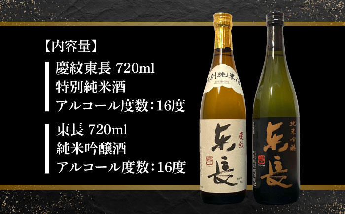 【The SAGA認定酒】【ギフトにもおすすめ】東長 純米吟醸酒&特別純米酒セット（720ml×2本）【有限会社大隈商店】日本酒 [ICX003]