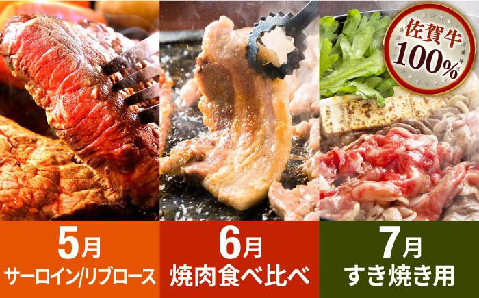 【R8年1月以降発送】【先行予約】【全7回定期便】産地直送！白石町産 いちごと牛肉の極上定期便 [IZZ014]