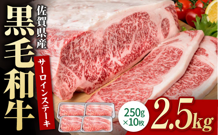 佐賀県産 黒毛和牛 贅沢 サーロイン ステーキ 250g×10枚（計2.5kg）【株式会社いろは精肉店】佐賀産和牛 牛肉 [IAG019]