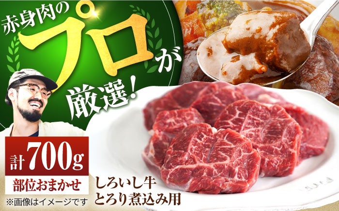 【牧場直送】佐賀県産しろいし牛 とろり煮込み用 700g【有限会社佐賀セントラル牧場】牛肉 [IAH009]