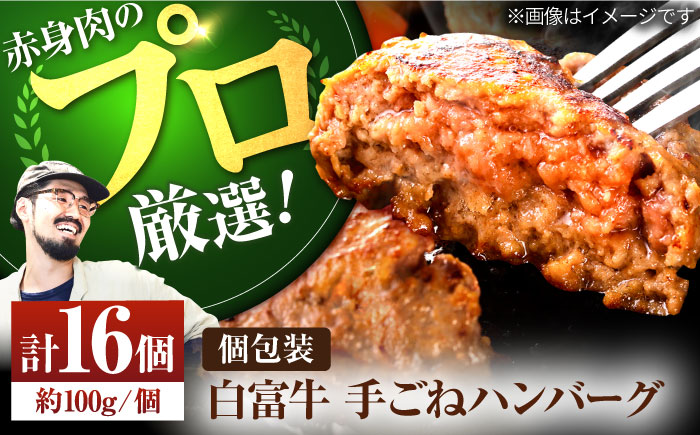 【牧場直送】岩塩と牛肉のみで作った手ごねハンバーグ 100g×16個【有限会社佐賀セントラル牧場】おかず [IAH043]