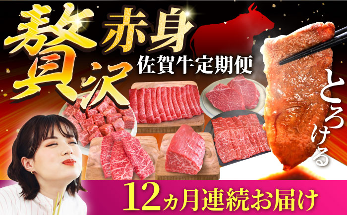 【牧場直送】【12回定期便】佐賀牛 贅沢 赤身【有限会社セントラル牧場】牛肉 [IAH085]