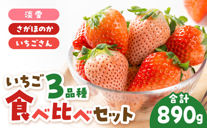 【先行予約】いちご 3品種 食べ比べセット 【岸川農園】 イチゴ [IAP029]