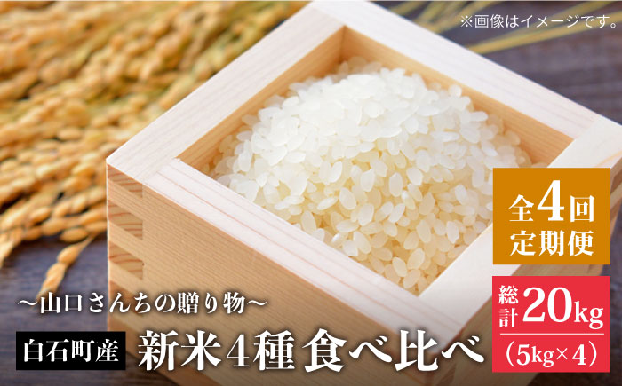 【令和7年8月以降発送】【全4回】新米4種 食べ比べ 特別栽培米 定期便 各回5kg 山口さんちの贈り物【y'scompany】米 お米 佐賀県産 [IAS012]