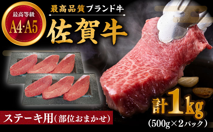 【贅沢部位】佐賀牛 おまかせ ステーキ 1000g(500g×2)【川崎畜産】牛肉 [IAX036]