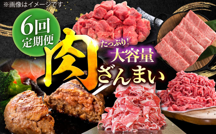 【6回定期便】肉ざんまい定期便 大家族 大容量 たっぷり 【川崎畜産】牛肉 [IAX050]