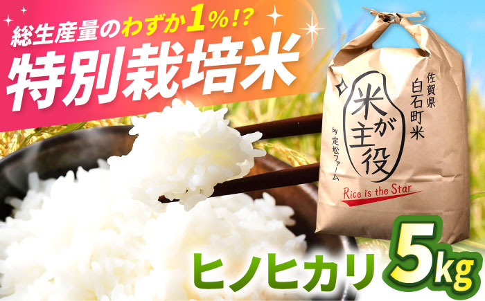 【先行予約】【令和7年度産】こだわりの特別栽培！ ヒノヒカリ 5kg 【有限会社定松ファーム】米 お米 [IBV005]