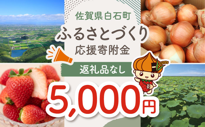 【返礼品なし】佐賀県白石町 ふるさとづくり応援寄附金（5,000円分）/地域のお品 [IZY005]