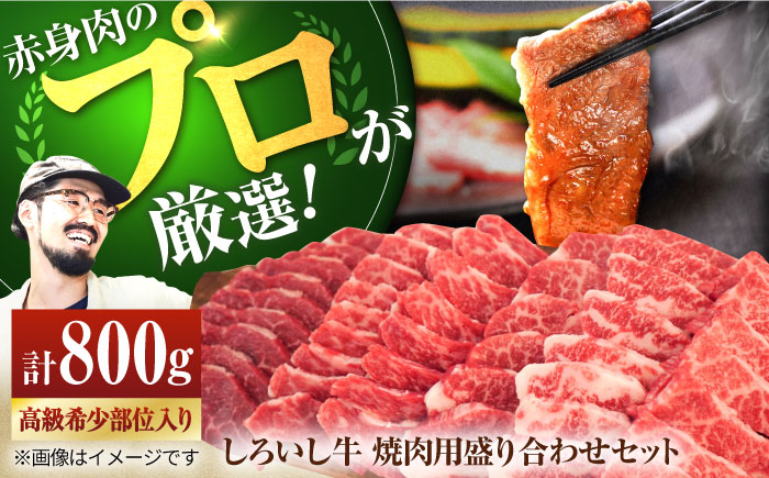 【牧場直送】佐賀県産しろいし牛 焼肉用盛り合わせセット（高級希少部位含む）800g【有限会社佐賀セントラル牧場】牛肉 焼肉 [IAH003]