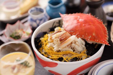 P-112 豊洋荘オリジナルかに料理 かにまぶし（2人前）竹崎カニ かに 蟹 蟹料理 どんぶり 丼 剥き身 グルメ お取り寄せ 冷蔵 めざましテレビ めざましじゃんけん 太良町 佐賀県