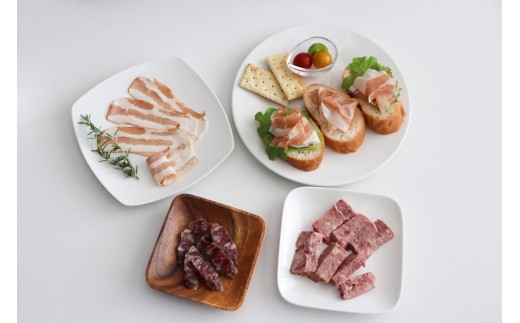 田島畜産のワインによくあう おつまみセットA  生ハム ハム サラミ パテドゥカンパーニュ パンチェッタ おつまみ 晩酌 セット 詰め合わせ 冷凍便 佐賀県 太良町