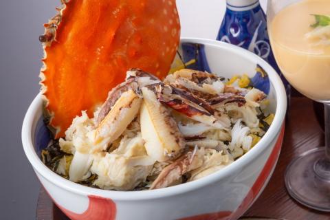 P-112 豊洋荘オリジナルかに料理 かにまぶし（2人前）竹崎カニ かに 蟹 蟹料理 どんぶり 丼 剥き身 グルメ お取り寄せ 冷蔵 めざましテレビ めざましじゃんけん 太良町 佐賀県