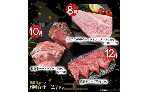 T-31佐賀牛 厳選！6回定期便 偶数月コース 【2月・4月・6月・8月・10月・12月発送】