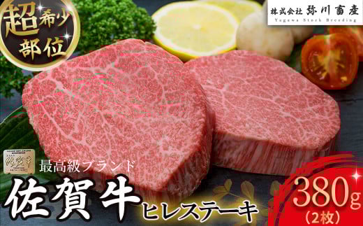 佐賀牛 ヒレ ステーキ 合計380g (2枚) ヒレ肉 ヒレ ステーキ 国産牛 和牛 ブランド牛 牛肉 肉 高級 人気 おすすめ 佐賀県 太良町